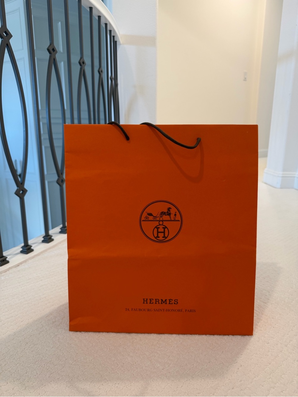 Hermes Orange Shopping Tote Bag - Iconic Hermes Packaging